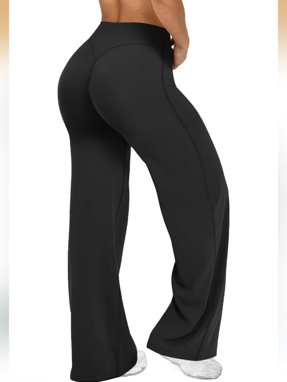 High-Rise Black Wide-Leg Active Pants